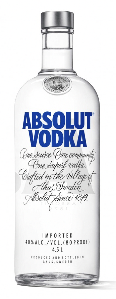 [0000714] Absolut Blue 40° 4.5L
